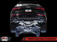 awe tuning 18-22 audi b9 sq5 non-resonated touring edition cat-back exhaust - no tips (turn downs) 3020-31022