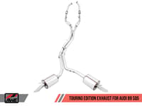 awe tuning 18-22 audi b9 sq5 resonated touring edition cat-back exhaust - no tips (turn downs) 3015-31016