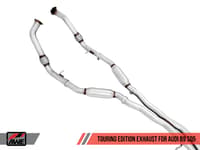 awe tuning 18-22 audi b9 sq5 non-resonated touring edition cat-back exhaust - no tips (turn downs) 3020-31022