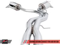 awe tuning 18-22 audi b9 sq5 resonated touring edition cat-back exhaust - no tips (turn downs) 3015-31016