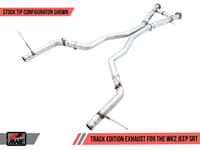 awe tuning 14-21 jeep grand cherokee srt/trackhawk track edition exhaust - use w/stock tips 3020-31023