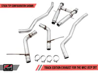 awe tuning 14-21 jeep grand cherokee srt/trackhawk track edition exhaust - use w/stock tips 3020-31023
