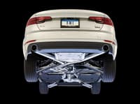 awe tuning 17-18 audi b9 a4 track edition exhaust dual outlet - chrome silver tips (includes dp) 3020-32024