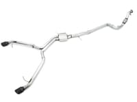 awe tuning 17-18 audi b9 a4 track edition exhaust dual outlet - diamond black tips (includes dp) 3020-33026