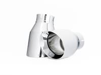 awe tuning 17-18 audi b9 a4 track edition exhaust dual outlet - chrome silver tips (includes dp) 3020-32024