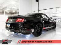awe tuning 15-17 ford s550 mustang gt cat-back exhaust - track edition (chrome silver tips) 3020-32028