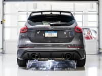 awe tuning 16-18 ford focus rs track edition cat-back exhaust - chrome silver tips 3020-32030