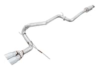 awe tuning 13-18 ford focus st track edition cat-back exhaust - chrome silver tips 3020-32034