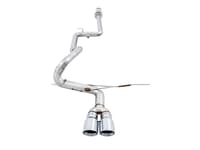 awe tuning 13-18 ford focus st track edition cat-back exhaust - chrome silver tips 3020-32034