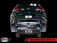 awe tuning 18-21 volkswagen gti mk7.5 2.0t track edition exhaust w/diamond black tips 102mm 3020-33046