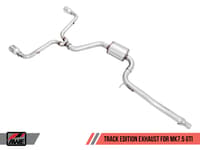 awe tuning 18-21 volkswagen gti mk7.5 2.0t track edition exhaust w/chrome silver tips 102mm 3020-32042