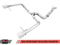 awe tuning 17-19 vw mk7 golf alltrack/sportwagen 4motion track edition exhaust - polished silver tips 3020-32044