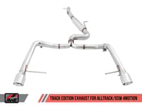 awe tuning 17-19 vw mk7 golf alltrack/sportwagen 4motion track edition exhaust - polished silver tips 3020-32044