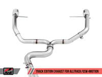 awe tuning 17-19 vw mk7 golf alltrack/sportwagen 4motion track edition exhaust - polished silver tips 3020-32044