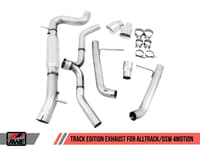 awe tuning 17-19 vw mk7 golf alltrack/sportwagen 4motion track edition exhaust - polished silver tips 3020-32044