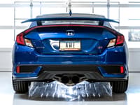 awe tuning 17-20 honda civic si touring edition exhaust w/front pipe & dual diamond black tips 3015-33122