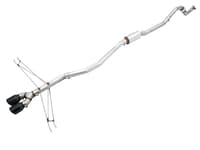 awe tuning 17-20 honda civic si track edition exhaust w/front pipe & dual diamond black tips 3020-33066