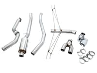 awe tuning 17-20 honda civic si track edition exhaust w/front pipe & dual diamond black tips 3020-33066