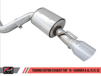 awe tuning 15-21 dodge charger 6.4l/6.2l sc resonated touring edition exhaust - chrome silver tips 3015-32114