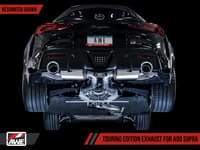 awe 20-22 toyota supra a90 non-resonated touring edition exhaust - 5in diamond black tips 3020-33072