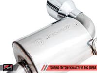 awe 20-22 toyota supra a90 non-resonated touring edition exhaust - 5in diamond black tips 3020-33072