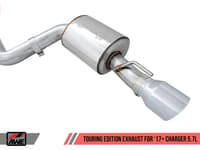 awe tuning 17-22 dodge charger 5.7l touring edition exhaust - non-resonated - chrome silver tips 3020-32060