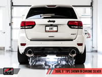 awe tuning 14-21 jeep grand cherokee srt track edition exhaust - chrome silver tips 3020-32061