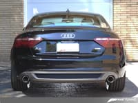 awe tuning 08-11 audi b8 a5 3.2l track edition exhaust system - dual 3.5in diamond black tips 3020-33020