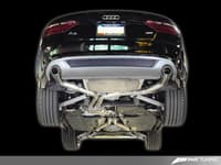 awe tuning 08-11 audi b8 a5 3.2l track edition exhaust system - dual 3.5in diamond black tips 3020-33020