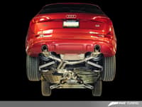 awe tuning 09-12 audi 8r q5 3.2l non-resonated exhaust system (downpipe-back) - polished silver tips 3020-32018