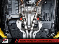 awe tuning 14-21 jeep grand cherokee srt track edition exhaust - diamond black tips 3020-33051