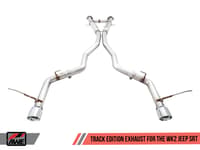 awe tuning 14-21 jeep grand cherokee srt track edition exhaust - diamond black tips 3020-33051