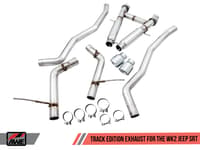 awe tuning 14-21 jeep grand cherokee srt track edition exhaust - diamond black tips 3020-33051