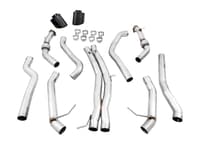 awe tuning 18-19 audi b9 rs5 track edition exhaust w/ diamond black rs tips 3020-33058