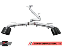 awe tuning 17-21 audi tt rs 8s/rk3 2.5l turbo track edition exhaust - diamond black rs-style tips 3020-33062