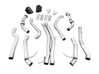 awe tuning 20-22 audi b9.5 rs5 sportback non-resonated track edition exhaust - rs-style diamond blk tips 3020-33124