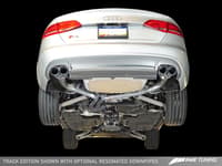 awe tuning 10-16 audi b8 / b8.5 s4 3.0t track edition exhaust - chrome silver tips (90mm) 3020-42020
