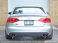 awe tuning 10-16 audi b8 / b8.5 s4 3.0t track edition exhaust - chrome silver tips (90mm) 3020-42020