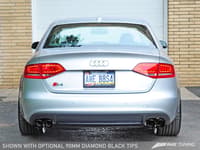 awe tuning 13-16 audi b8.5 s4 3.0t track edition exhaust - diamond black tips (102mm) 3020-43026