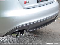 awe tuning 10-16 audi b8 / b8.5 s4 3.0t track edition exhaust - chrome silver tips (90mm) 3020-42020