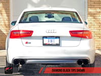 awe tuning 12-18 audi c7 / c7.5 s6 4.0t track edition exhaust - chrome silver tips 3020-42042