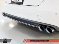 awe tuning 12-18 audi c7 / c7.5 s6 4.0t track edition exhaust - chrome silver tips 3020-42042