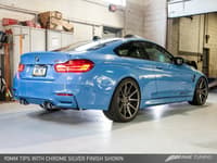 awe tuning 15-20 bmw f8x m3/m4 non-resonated track edition exhaust - chrome silver tips (90mm) 3020-42050