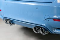 awe tuning 15-20 bmw f8x m3/m4 non-resonated track edition exhaust - chrome silver tips (102mm) 3020-42052