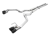 awe tuning 18-22 ford mustang gt (s550) cat-back exhaust - track edition (quad diamond black tips) 3020-43072