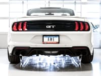 awe tuning 18-22 ford mustang gt (s550) cat-back exhaust - track edition (quad diamond black tips) 3020-43072