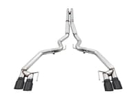 awe tuning 18-22 ford mustang gt (s550) cat-back exhaust - track edition (quad diamond black tips) 3020-43072