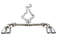 awe tuning 19-22 bmw m340i (g20) track edition exhaust - quad chrome silver tips 3020-42078