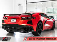 awe tuning 20-22 chevrolet corvette (c8) touring edition exhaust - quad diamond black tips 3015-43159