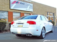 awe tuning 06-08 audi b7 s4 track edition exhaust - diamond black tips 3020-43010